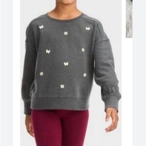 NEW Cat & Jack Sweatshirts for Girls Color Gris Size L With Tag.